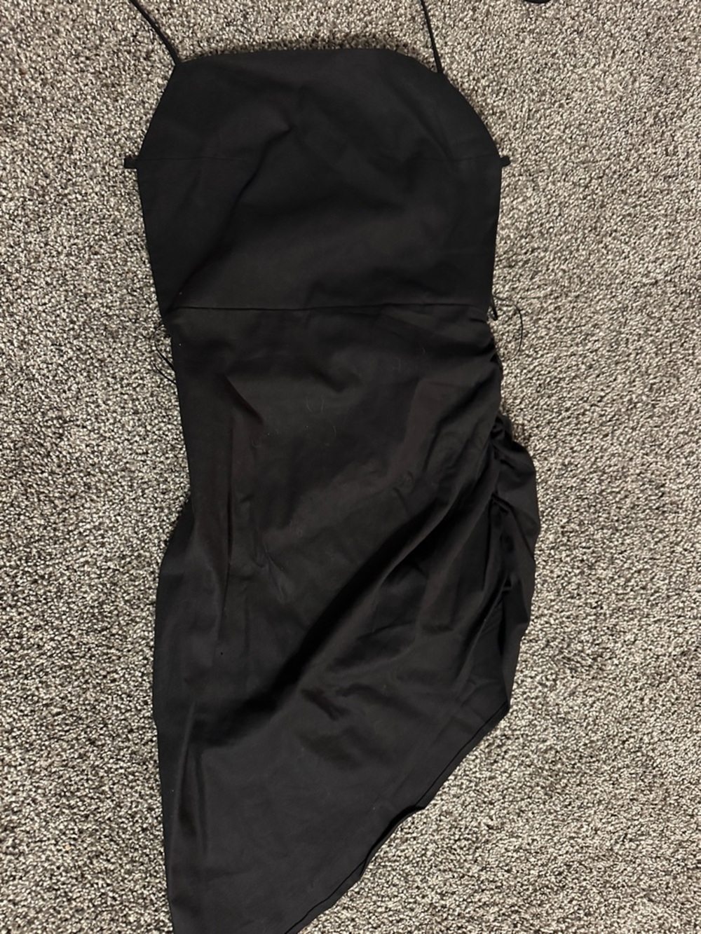 Lioness Black Asymmetrical Slip Dress